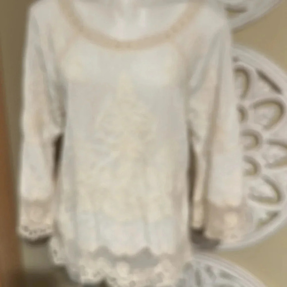 Democracy Womens Crochet Embellished Top - Picture 3 of 7